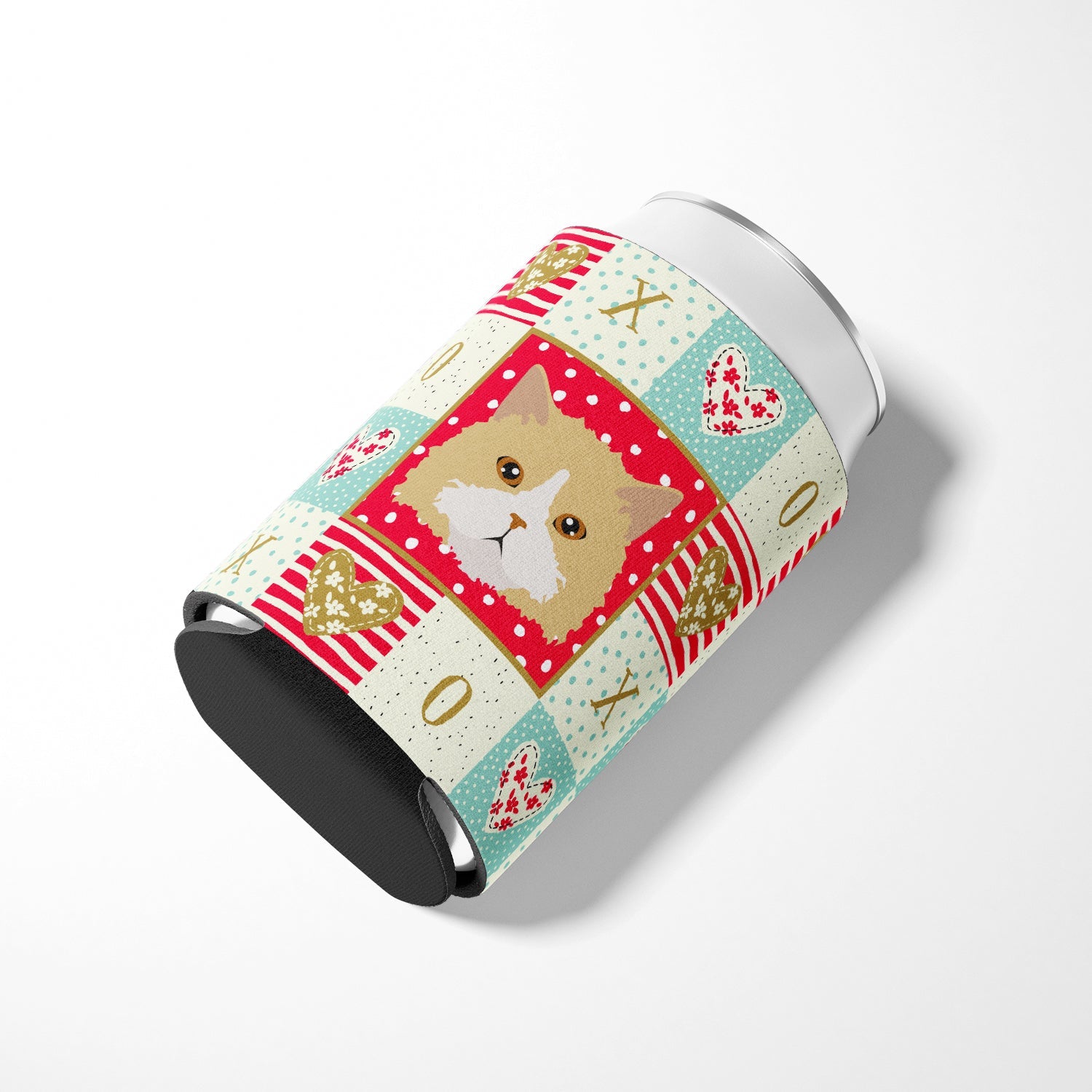 Oregon Rex Cat Love Can or Bottle Hugger Cooler Sleeve for Standard 12 oz Cans, Insulated Foam Beer & Soda Can Hugger Reusable