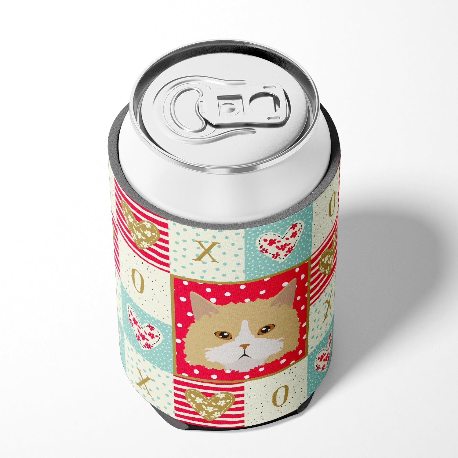 Oregon Rex Cat Love Can or Bottle Hugger Cooler Sleeve for Standard 12 oz Cans, Insulated Foam Beer & Soda Can Hugger Reusable