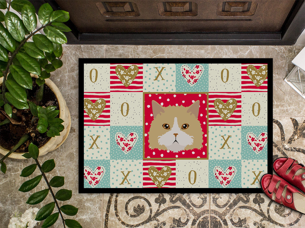 Oregon Rex Cat Love Doormat Indoor Outdoor 24H X 36W Front Door Mat Rugs for Entryway, Non Slip Washable Low Pile,
