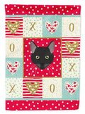 Pantherette Cat Love House Flag 28x40 Porch Sleeve Pole Decorative Outside Yard Banner Artwork Wall Hanging, Polyester