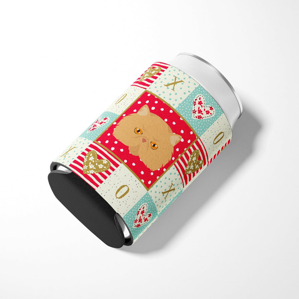 Persian Modern Cat Love Can or Bottle Hugger Cooler Sleeve for Standard 12 oz Cans, Insulated Foam Beer & Soda Can Hugger Reusable