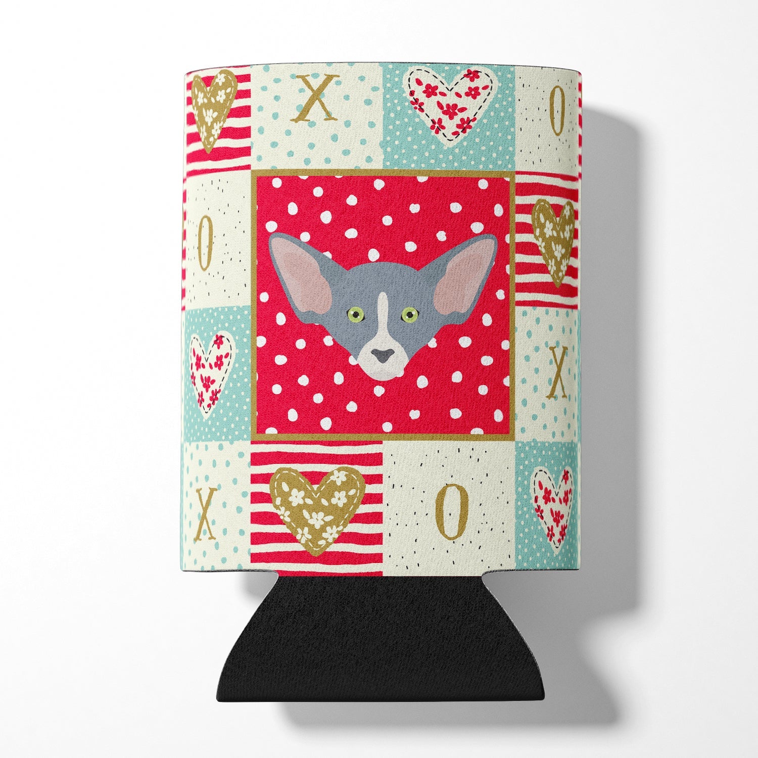 Peterbald Cat Love Can or Bottle Hugger Cooler Sleeve for Standard 12 oz Cans, Insulated Foam Beer & Soda Can Hugger Reusable