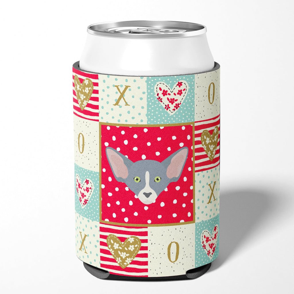 Peterbald Cat Love Can or Bottle Hugger Cooler Sleeve for Standard 12 oz Cans, Insulated Foam Beer & Soda Can Hugger Reusable