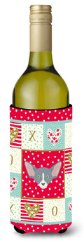 Peterbald Cat Love Wine Bottle Hugger Gift Sleeve for Standard 750 ml Bottles, Insulated Reusable Also Fits Mini Shot & Pint Bottles