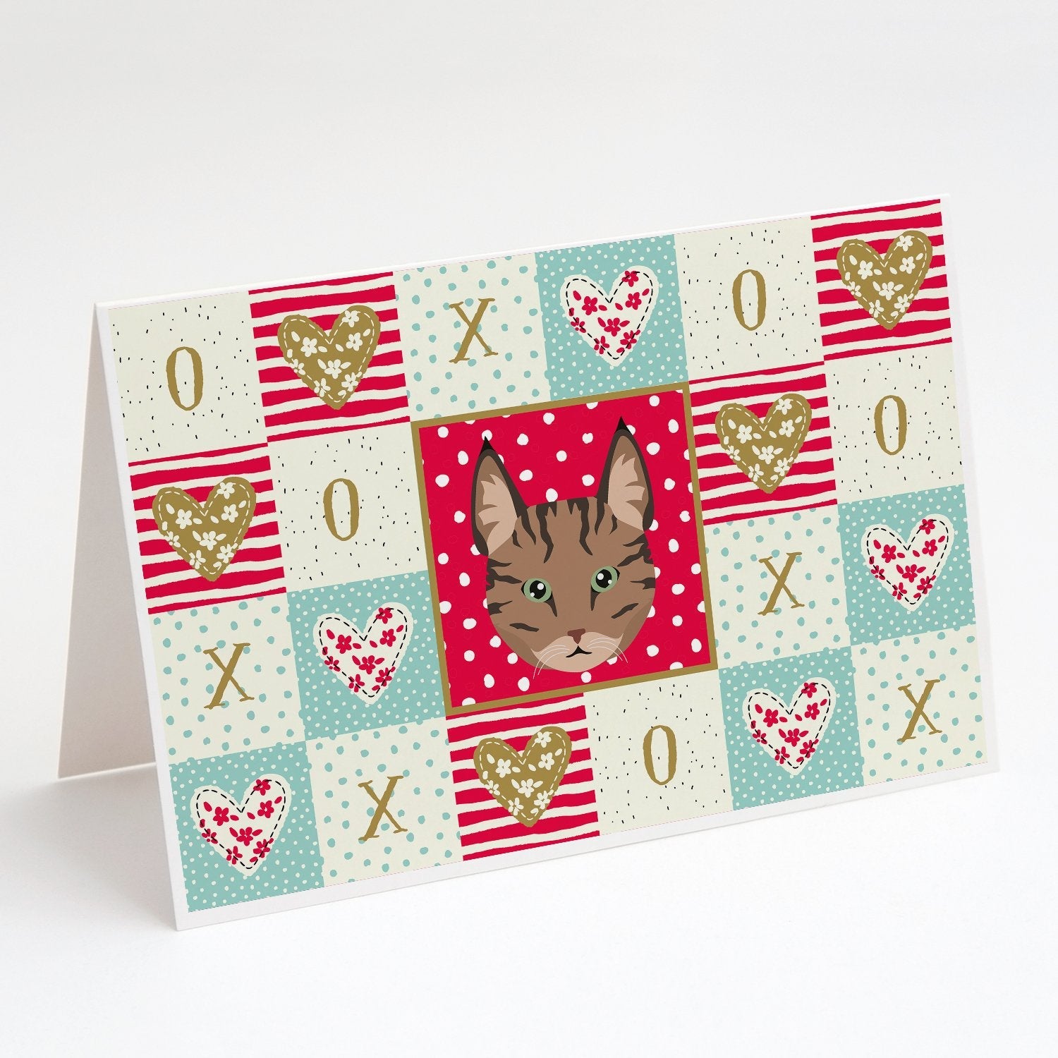 Pixie Bob Cat Love Greeting Cards Pack of 8 Blank Cards with Envelopes Whimsical A7 Size 5x7