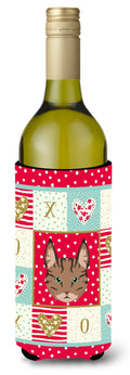 Pixie Bob Cat Love Wine Bottle Hugger Gift Sleeve for Standard 750 ml Bottles, Insulated Reusable Also Fits Mini Shot & Pint Bottles