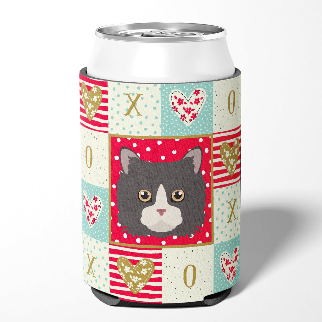 Poodle Cat Love Can or Bottle Hugger Cooler Sleeve for Standard 12 oz Cans, Insulated Foam Beer & Soda Can Hugger Reusable