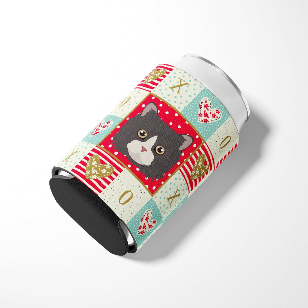 Poodle Cat Love Can or Bottle Hugger Cooler Sleeve for Standard 12 oz Cans, Insulated Foam Beer & Soda Can Hugger Reusable