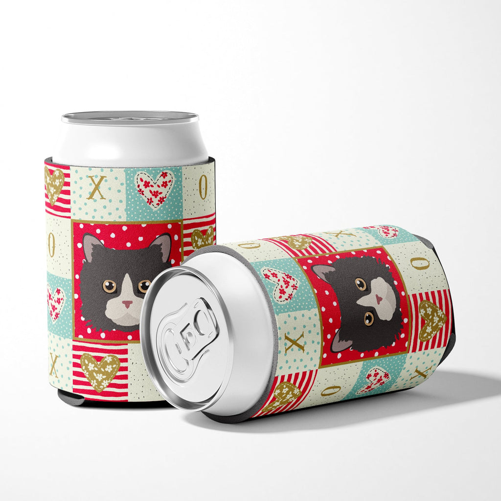 Poodle Cat Love Can or Bottle Hugger Cooler Sleeve for Standard 12 oz Cans, Insulated Foam Beer & Soda Can Hugger Reusable
