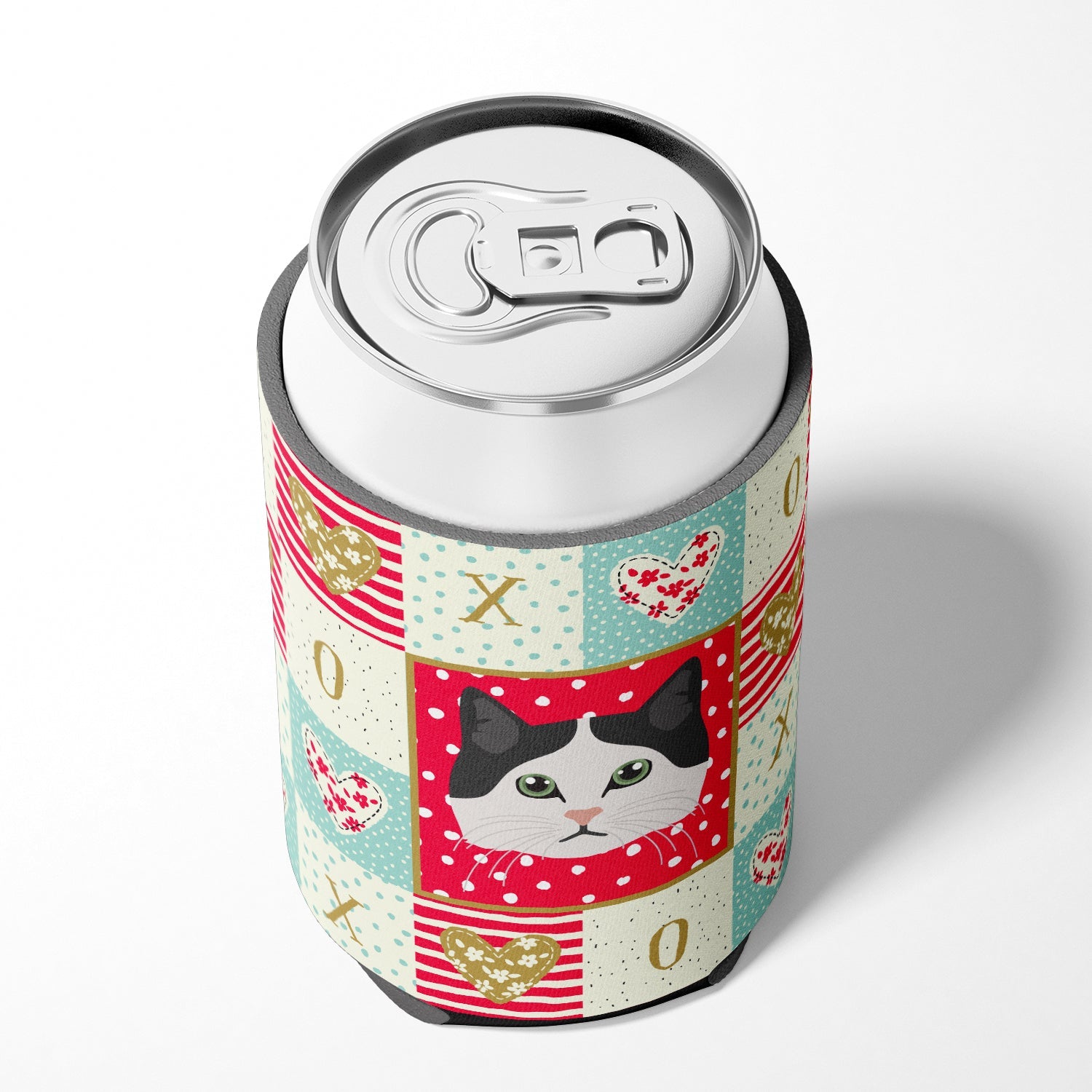 Ragamuffin Cat Love Can or Bottle Hugger Cooler Sleeve for Standard 12 oz Cans, Insulated Foam Beer & Soda Can Hugger Reusable