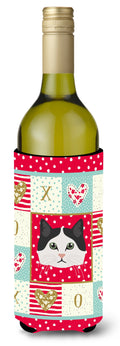 Ragamuffin Cat Love Wine Bottle Hugger Gift Sleeve for Standard 750 ml Bottles, Insulated Reusable Also Fits Mini Shot & Pint Bottles