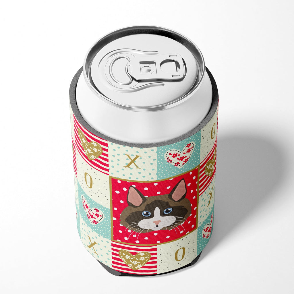 Ragdoll Cat Love Can or Bottle Hugger Cooler Sleeve for Standard 12 oz Cans, Insulated Foam Beer & Soda Can Hugger Reusable