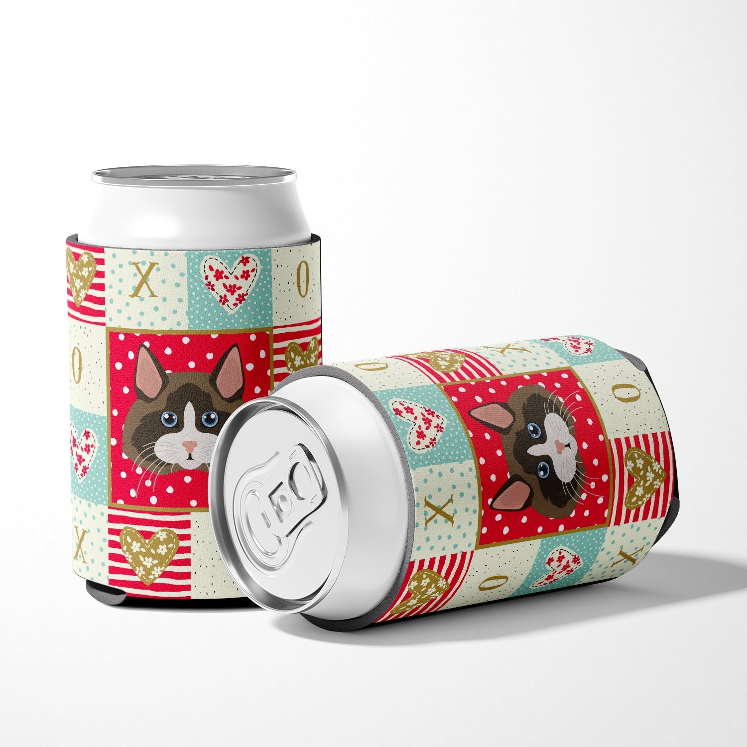 Ragdoll Cat Love Can or Bottle Hugger Cooler Sleeve for Standard 12 oz Cans, Insulated Foam Beer & Soda Can Hugger Reusable