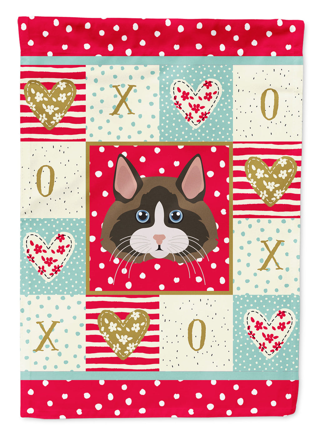 Ragdoll Cat Love House Flag 28x40 Porch Sleeve Pole Decorative Outside Yard Banner Artwork Wall Hanging, Polyester