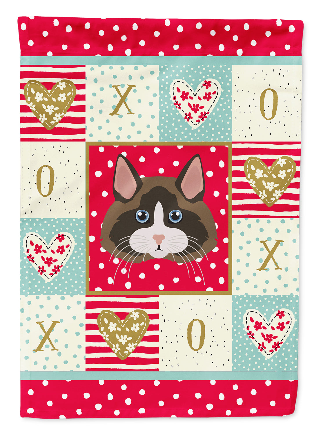 Ragdoll Cat Love House Flag 28x40 Porch Sleeve Pole Decorative Outside Yard Banner Artwork Wall Hanging, Polyester