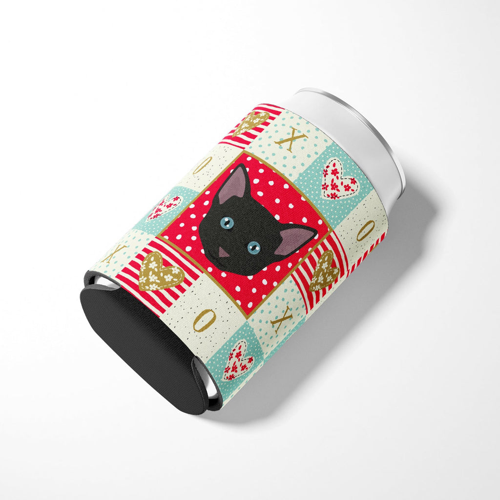 Russian White Black Cat Love Can or Bottle Hugger Cooler Sleeve for Standard 12 oz Cans, Insulated Foam Beer & Soda Can Hugger Reusable