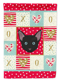 Russian White Black Cat Love House Flag 28x40 Porch Sleeve Pole Decorative Outside Yard Banner Artwork Wall Hanging, Polyester