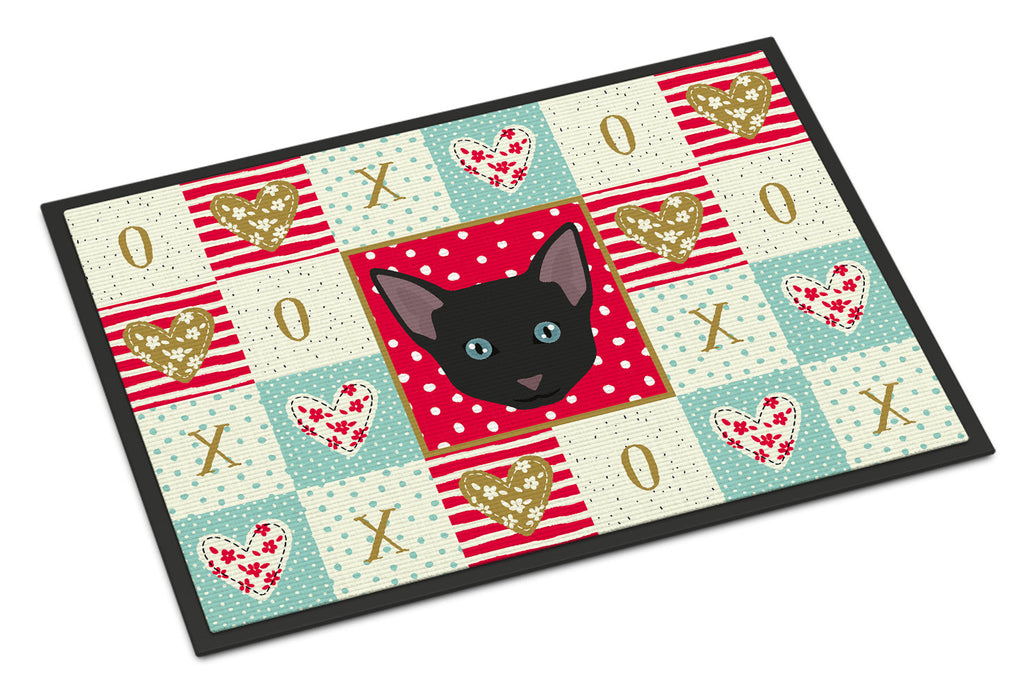 Russian White Black Cat Love Doormat Indoor Outdoor 24H X 36W Front Door Mat Rugs for Entryway, Non Slip Washable Low Pile,