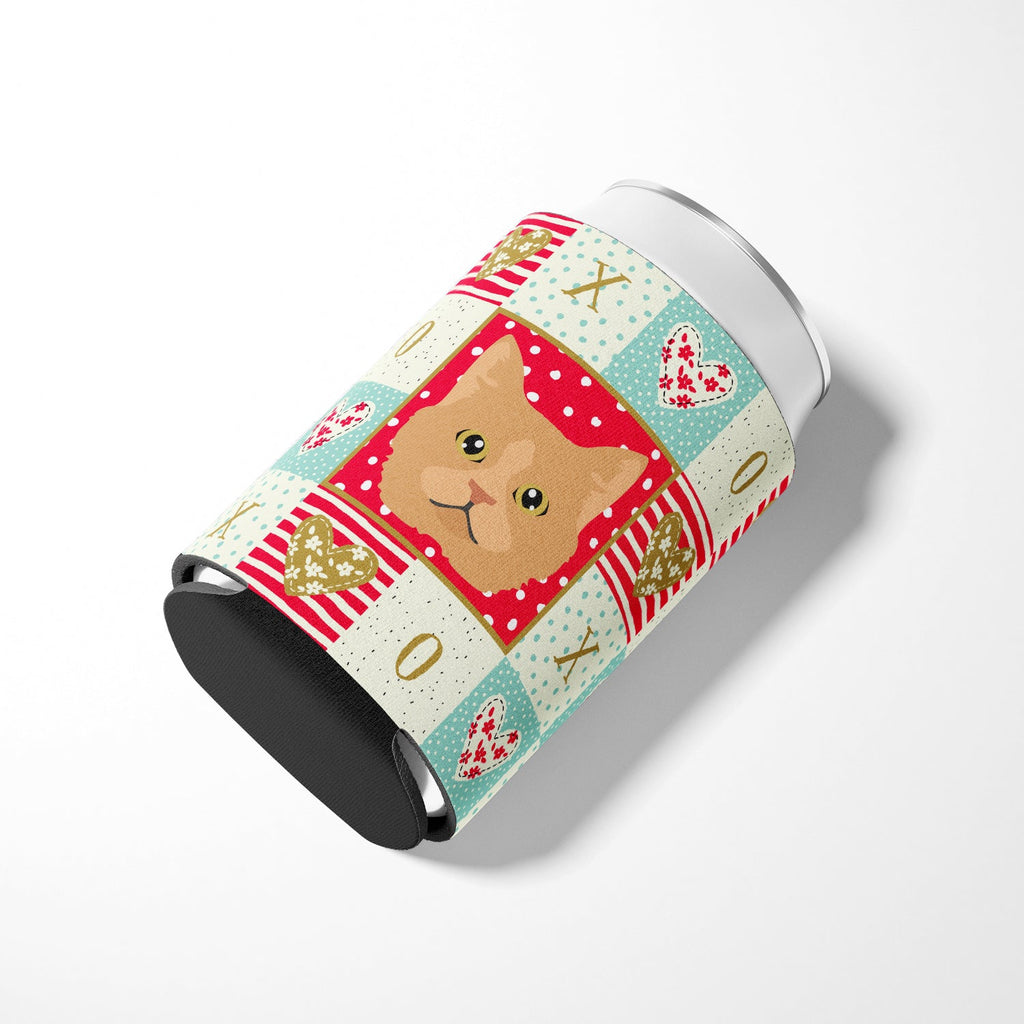 Selkirk Rex Cat Love Can or Bottle Hugger Cooler Sleeve for Standard 12 oz Cans, Insulated Foam Beer & Soda Can Hugger Reusable