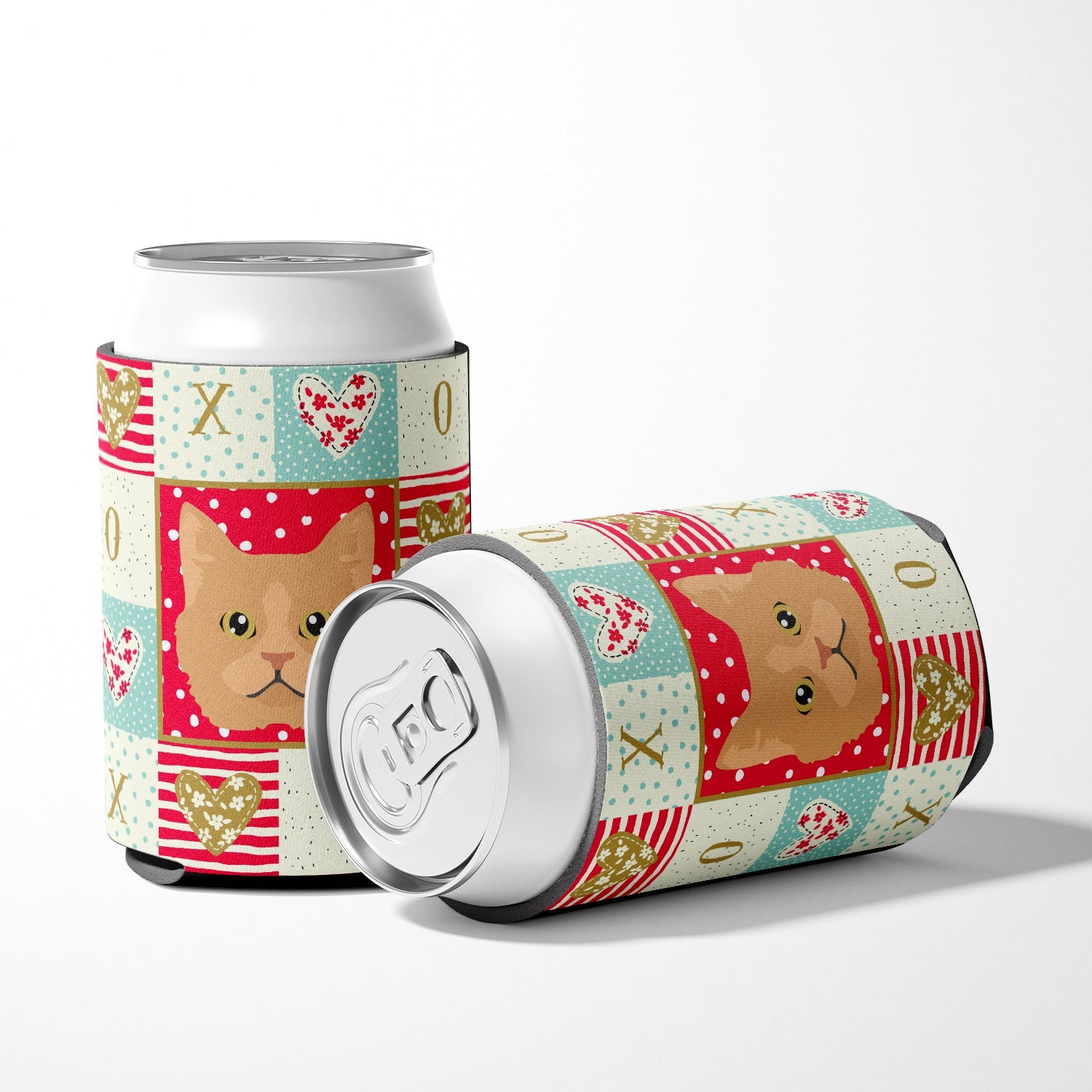 Selkirk Rex Cat Love Can or Bottle Hugger Cooler Sleeve for Standard 12 oz Cans, Insulated Foam Beer & Soda Can Hugger Reusable