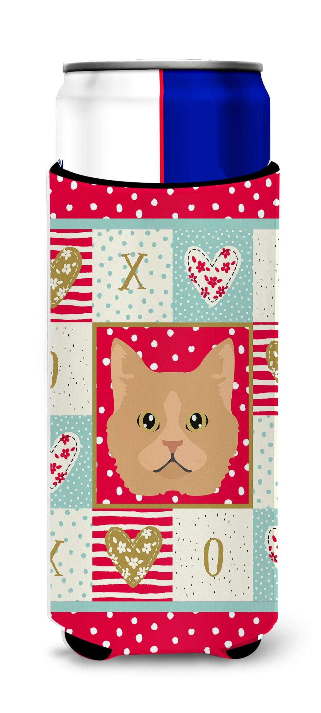 Selkirk Rex Cat Love Slim Can Hugger , Insulated Foam Hugger for 12 oz Slim Cans, Beer Bottles & Water Bottles, Printed in USA
