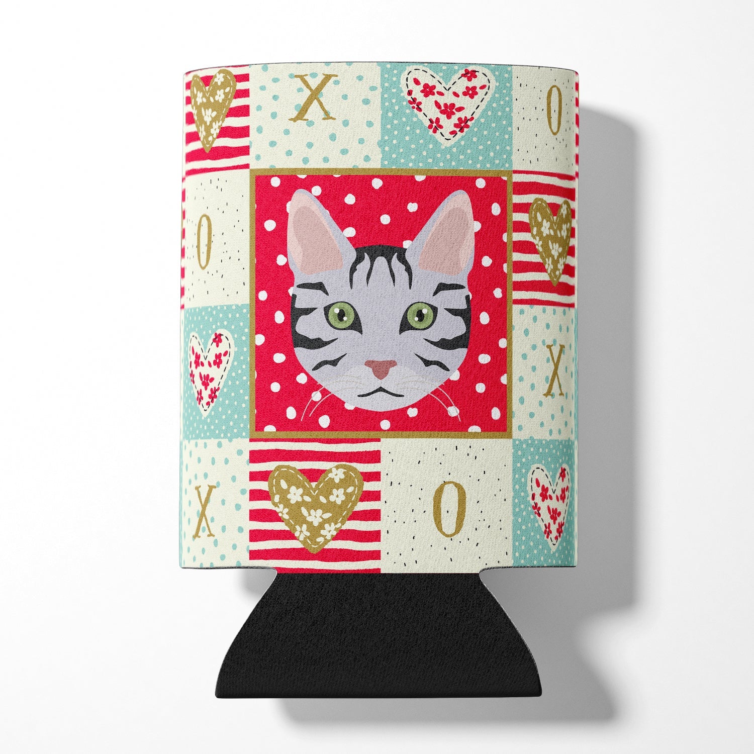 Serengeti Cat Love Can or Bottle Hugger Cooler Sleeve for Standard 12 oz Cans, Insulated Foam Beer & Soda Can Hugger Reusable