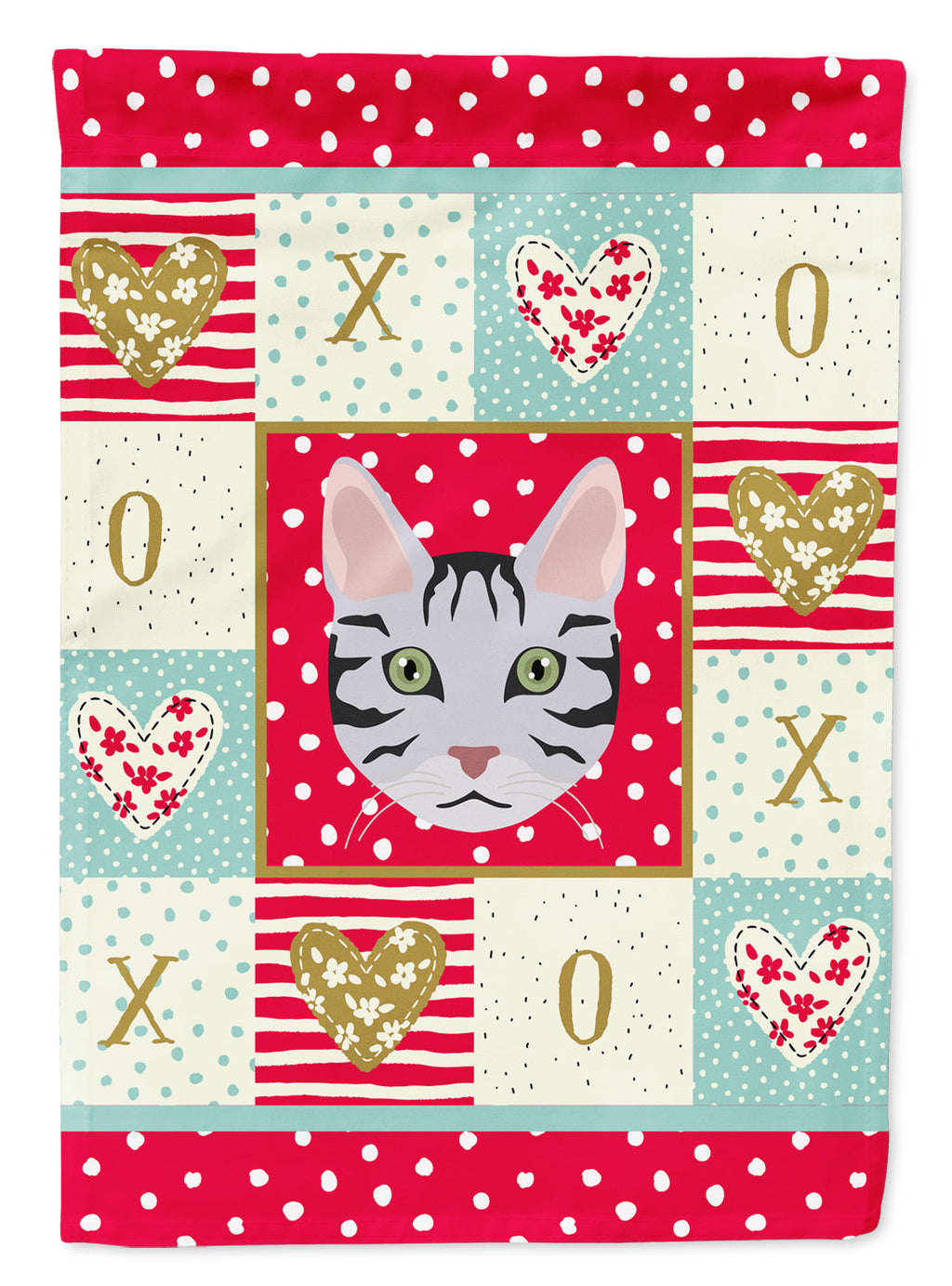 Serengeti Cat Love House Flag 28x40 Porch Sleeve Pole Decorative Outside Yard Banner Artwork Wall Hanging, Polyester