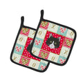 Siberian Forest Cat Love Pot Holder Set of 2 Heat Resistant Quilted Hot Pads 7.5 x 7.5 Inch, Insulated Kitchen Trivets for Cooking & Baking