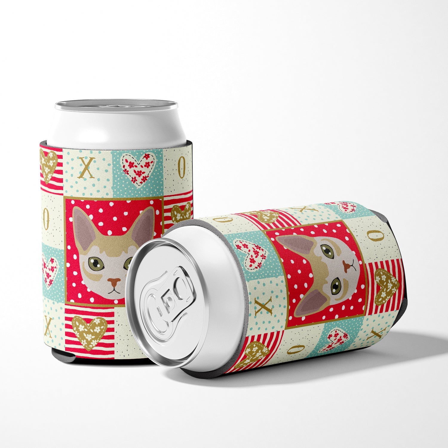 Singapura Cat Love Can or Bottle Hugger Cooler Sleeve for Standard 12 oz Cans, Insulated Foam Beer & Soda Can Hugger Reusable