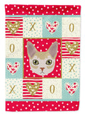 Singapura Cat Love House Flag 28x40 Porch Sleeve Pole Decorative Outside Yard Banner Artwork Wall Hanging, Polyester