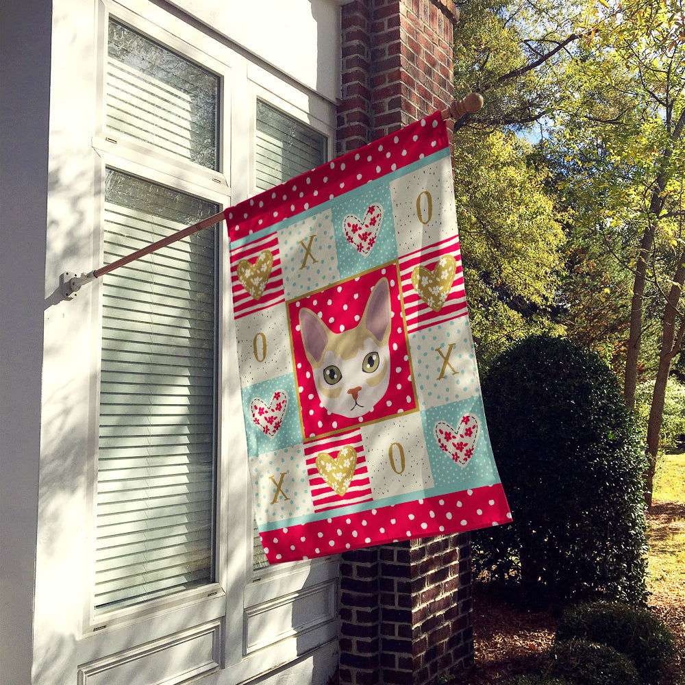 Singapura Cat Love House Flag 28x40 Porch Sleeve Pole Decorative Outside Yard Banner Artwork Wall Hanging, Polyester