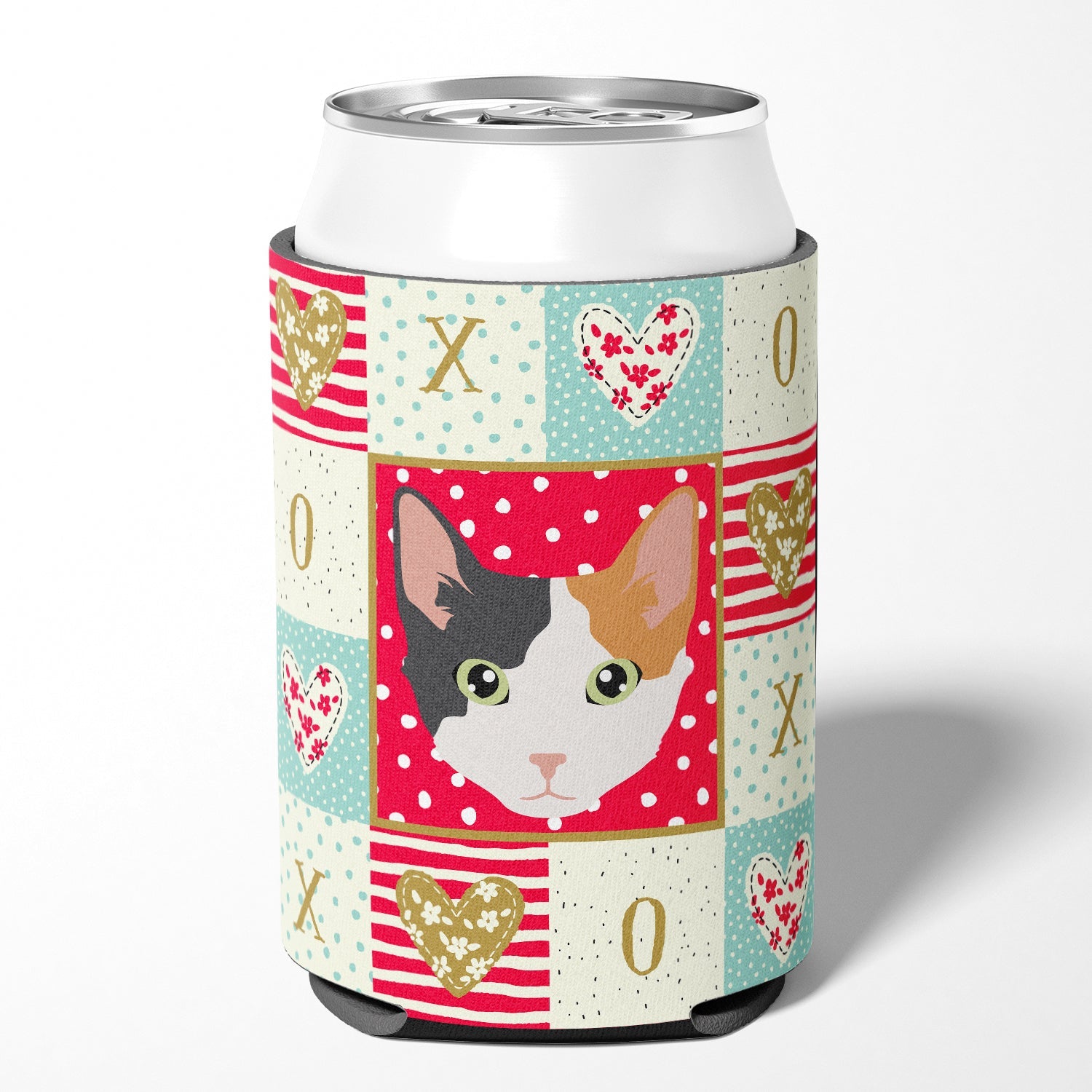 Skookum Cat Love Can or Bottle Hugger Cooler Sleeve for Standard 12 oz Cans, Insulated Foam Beer & Soda Can Hugger Reusable