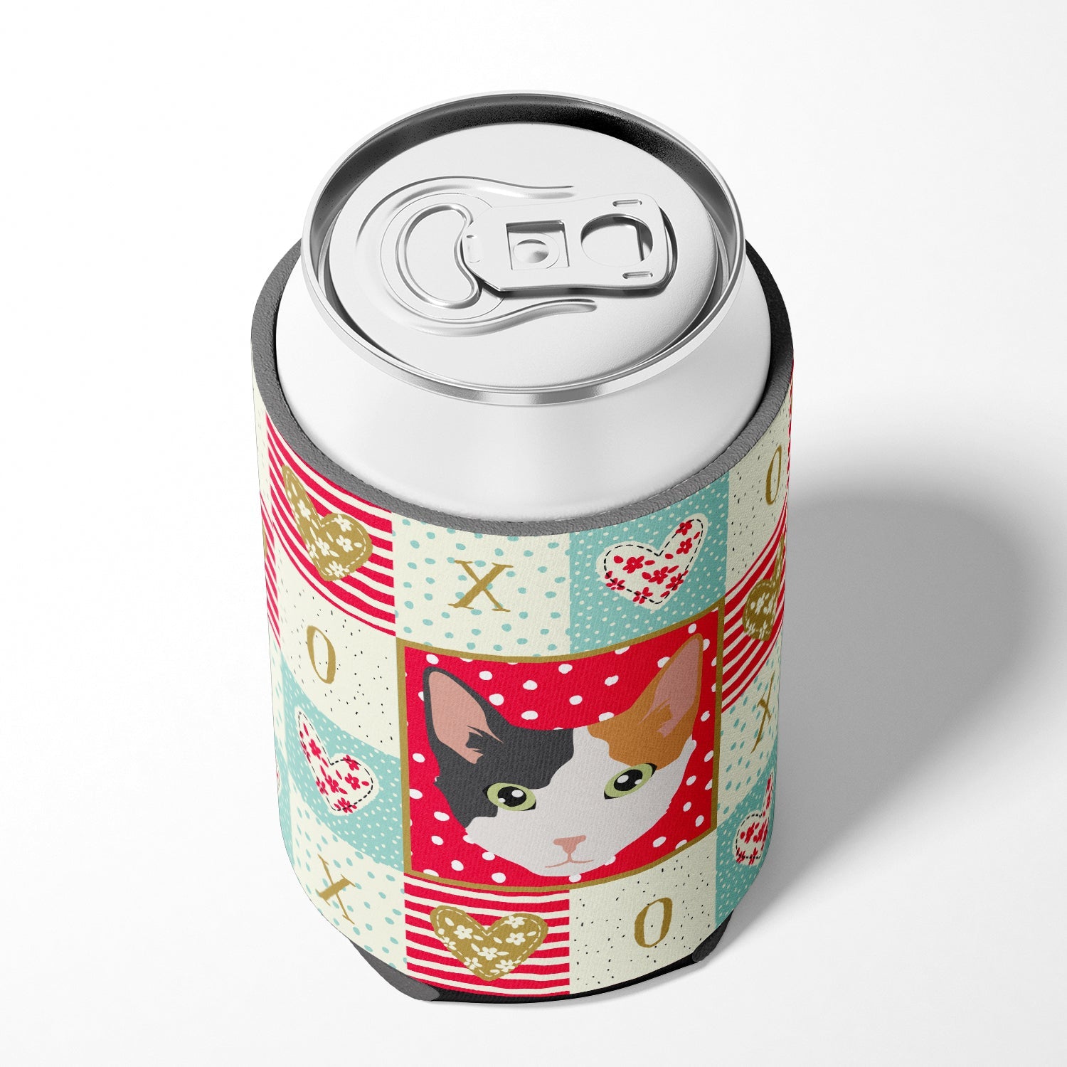 Skookum Cat Love Can or Bottle Hugger Cooler Sleeve for Standard 12 oz Cans, Insulated Foam Beer & Soda Can Hugger Reusable