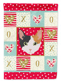 Skookum Cat Love House Flag 28x40 Porch Sleeve Pole Decorative Outside Yard Banner Artwork Wall Hanging, Polyester