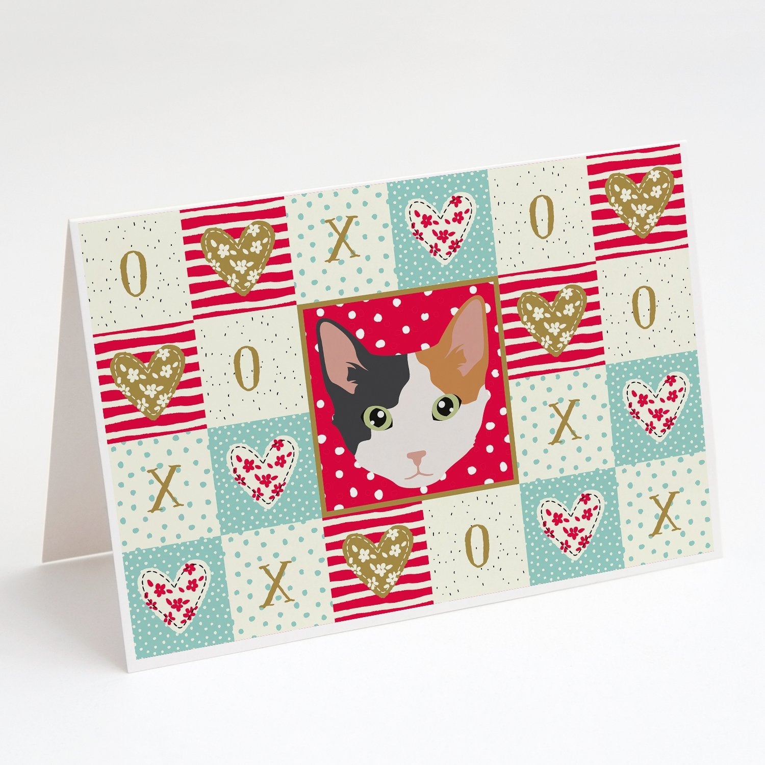Skookum Cat Love Greeting Cards Pack of 8 Blank Cards with Envelopes Whimsical A7 Size 5x7