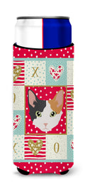 Skookum Cat Love Slim Can Hugger , Insulated Foam Hugger for 12 oz Slim Cans, Beer Bottles & Water Bottles, Printed in USA