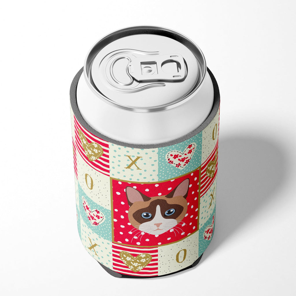 Snowshoe Cat Love Can or Bottle Hugger Cooler Sleeve for Standard 12 oz Cans, Insulated Foam Beer & Soda Can Hugger Reusable
