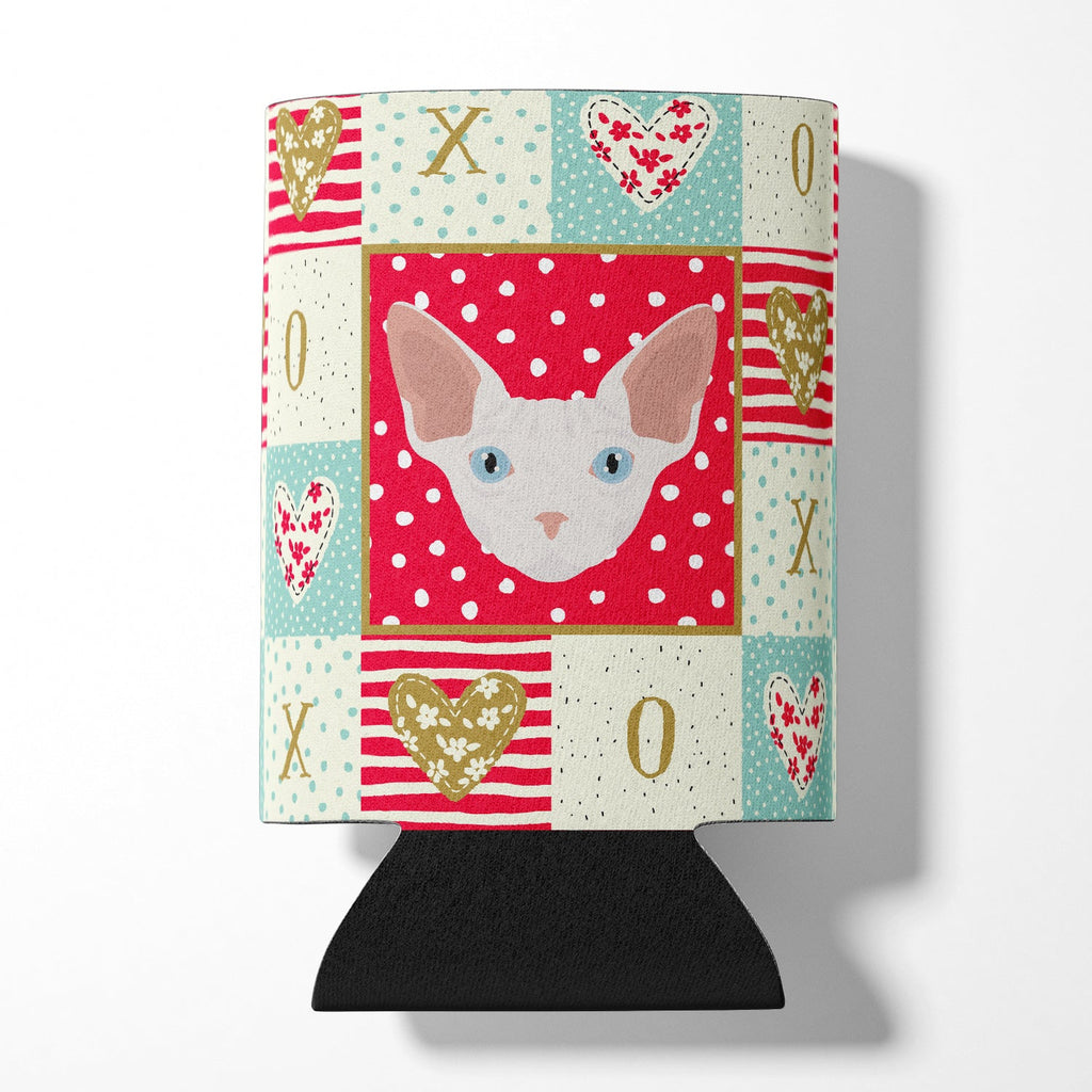 Sphynx Cat Love Can or Bottle Hugger Cooler Sleeve for Standard 12 oz Cans, Insulated Foam Beer & Soda Can Hugger Reusable