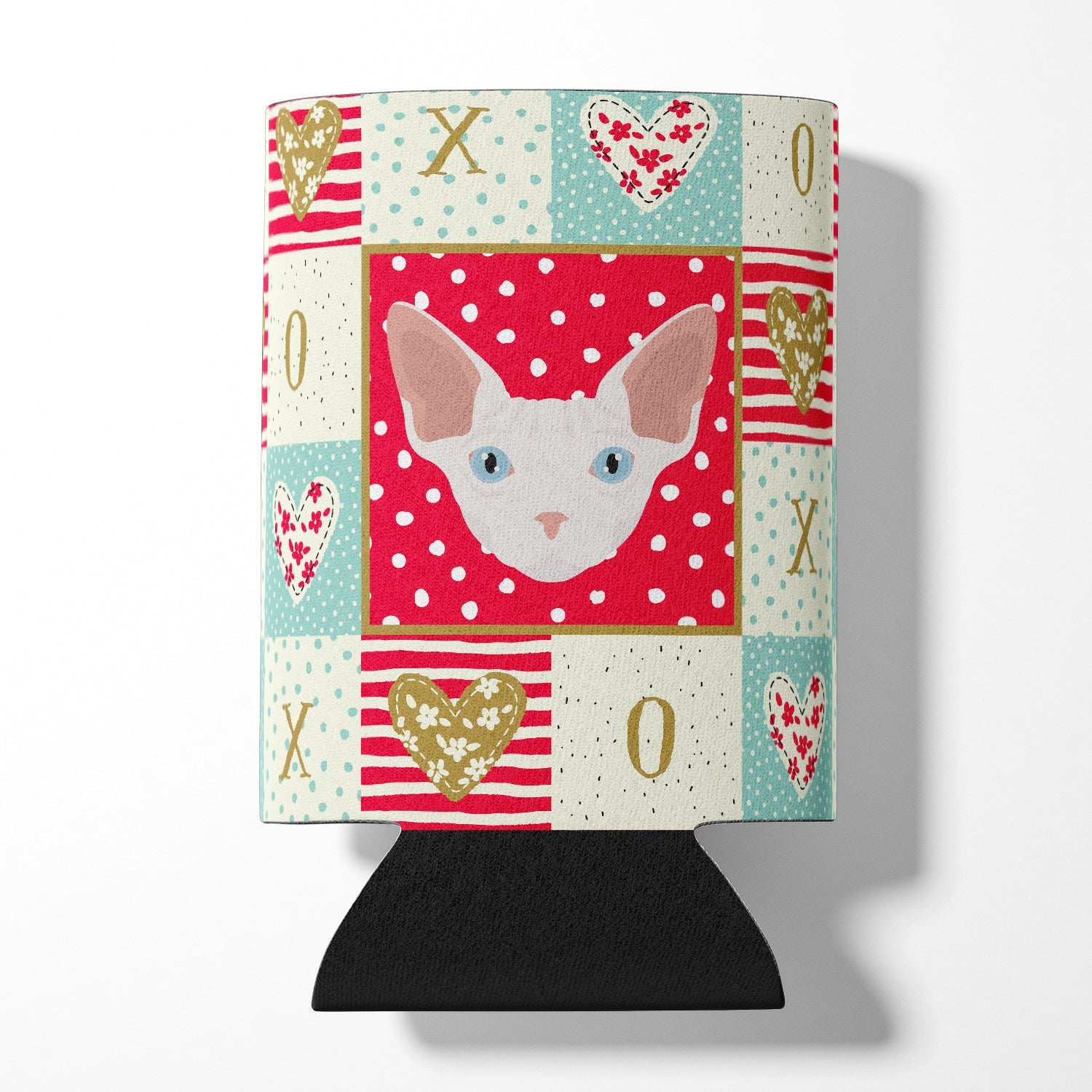 Sphynx Cat Love Can or Bottle Hugger Cooler Sleeve for Standard 12 oz Cans, Insulated Foam Beer & Soda Can Hugger Reusable