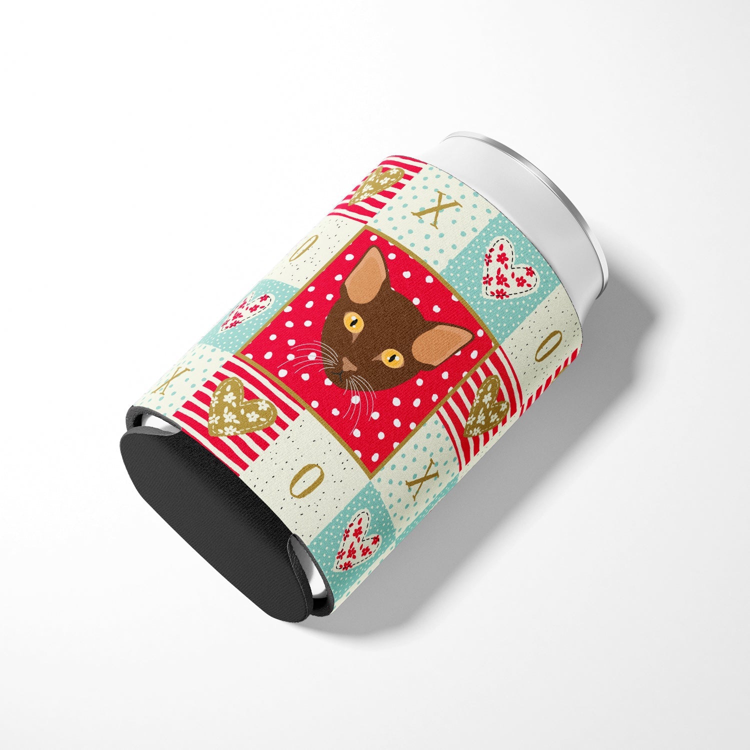 Suphalak Cat Love Can or Bottle Hugger Cooler Sleeve for Standard 12 oz Cans, Insulated Foam Beer & Soda Can Hugger Reusable
