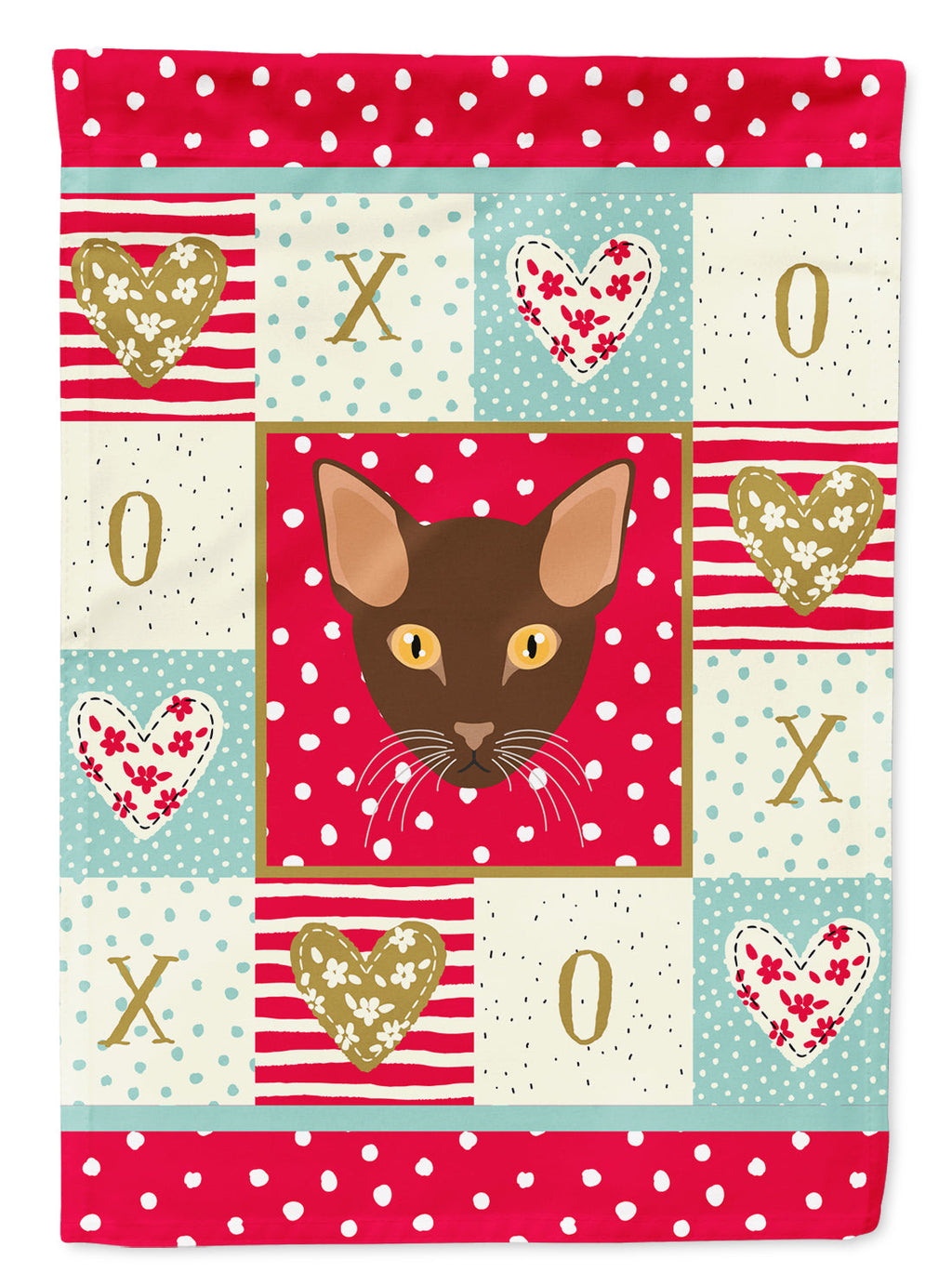 Suphalak Cat Love House Flag 28x40 Porch Sleeve Pole Decorative Outside Yard Banner Artwork Wall Hanging, Polyester
