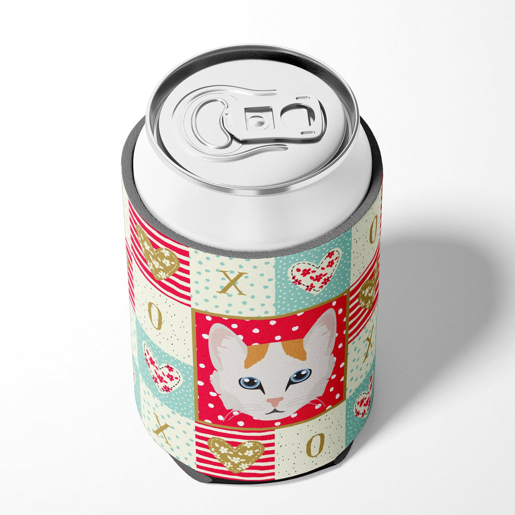 Turkish Van Cat Love Can or Bottle Hugger Cooler Sleeve for Standard 12 oz Cans, Insulated Foam Beer & Soda Can Hugger Reusable