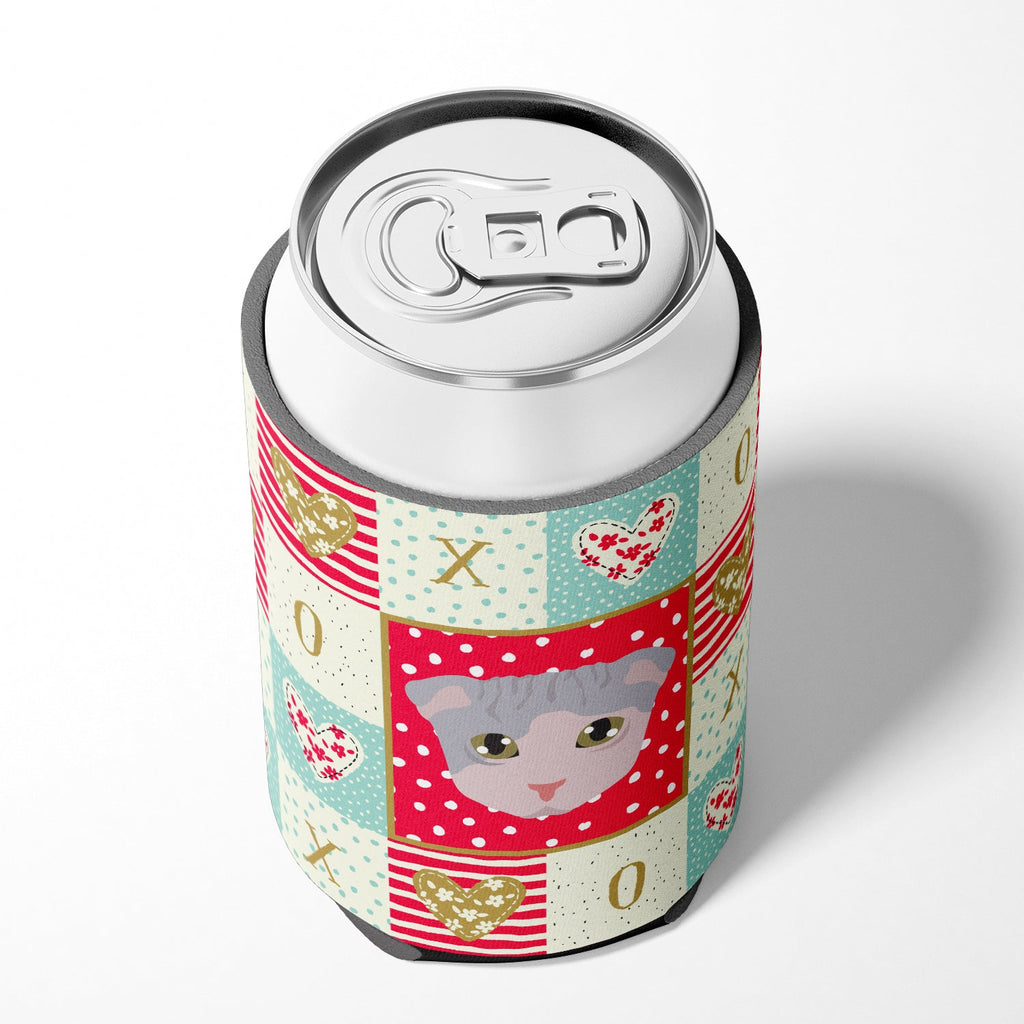 Ukrainian Levkoy Cat Love Can or Bottle Hugger Cooler Sleeve for Standard 12 oz Cans, Insulated Foam Beer & Soda Can Hugger Reusable