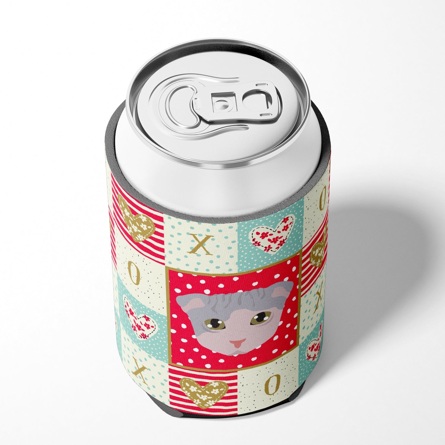 Ukrainian Levkoy Cat Love Can or Bottle Hugger Cooler Sleeve for Standard 12 oz Cans, Insulated Foam Beer & Soda Can Hugger Reusable