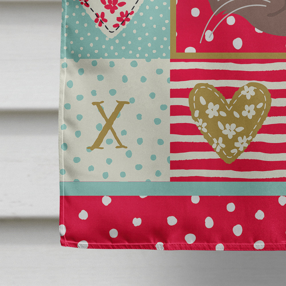 York Chocolate Cat Love House Flag 28x40 Porch Sleeve Pole Decorative Outside Yard Banner Artwork Wall Hanging, Polyester