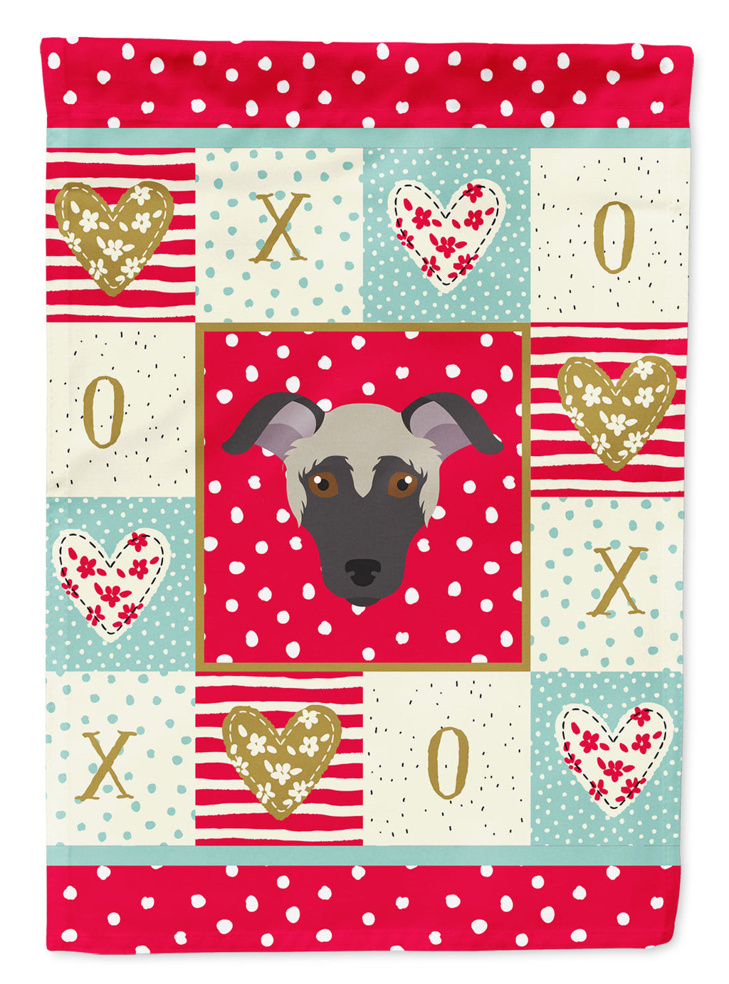 Argentine Pila Dog Love House Flag 28x40 Porch Sleeve Pole Decorative Outside Yard Banner Artwork Wall Hanging, Polyester