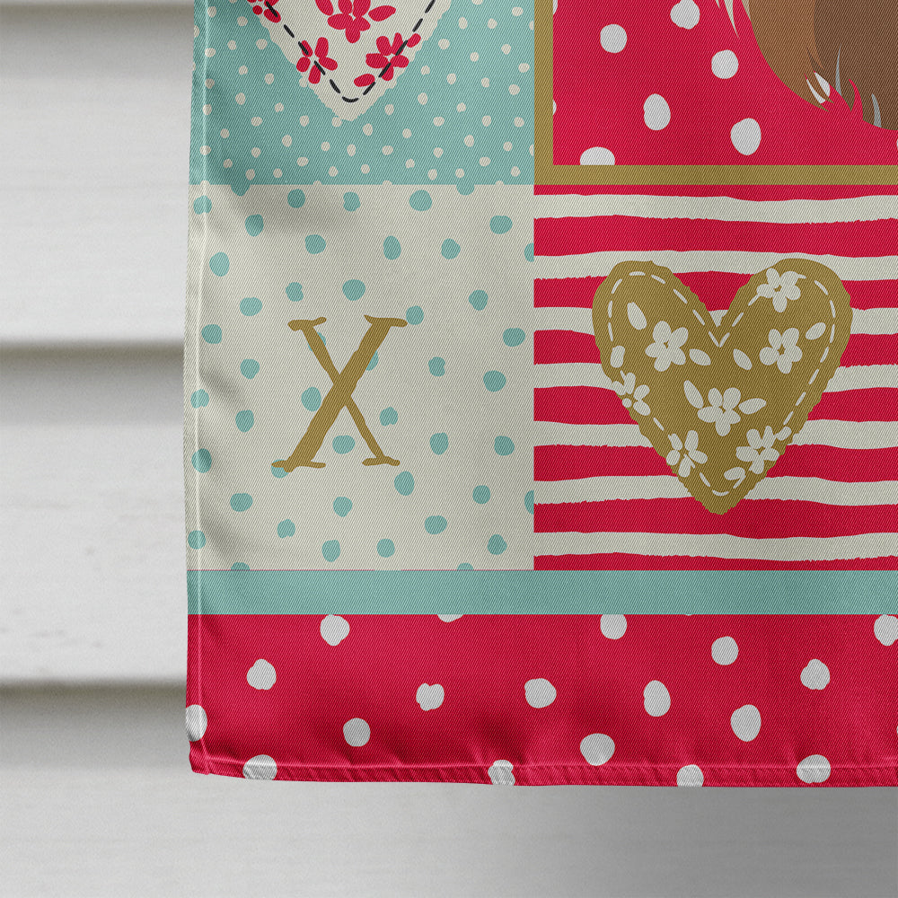 Australian Silky Terrier Love House Flag 28x40 Porch Sleeve Pole Decorative Outside Yard Banner Artwork Wall Hanging, Polyester