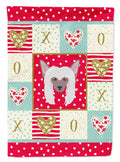 Chinese Crested Love House Flag 28x40 Porch Sleeve Pole Decorative Outside Yard Banner Artwork Wall Hanging, Polyester