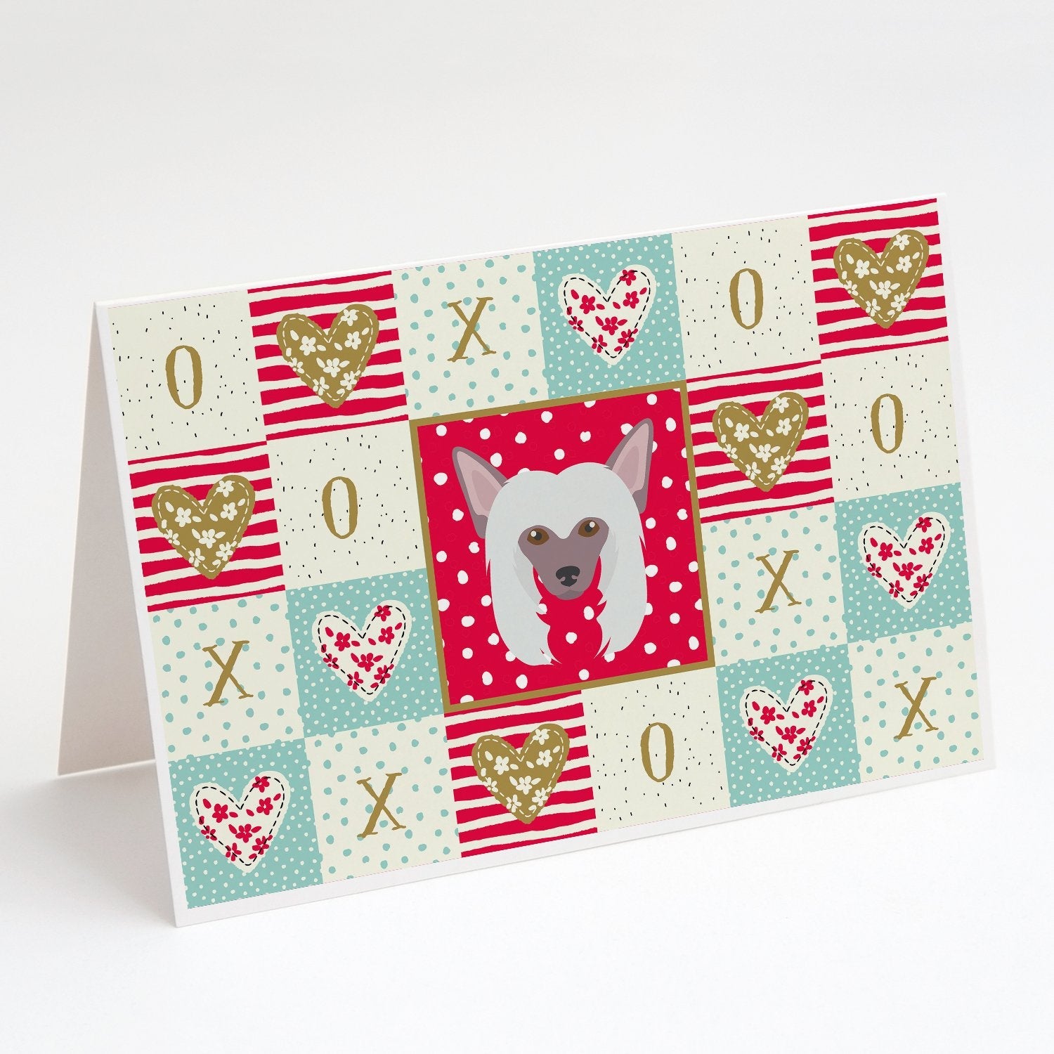 Chinese Crested Love Greeting Cards Pack of 8 Blank Cards with Envelopes Whimsical A7 Size 5x7
