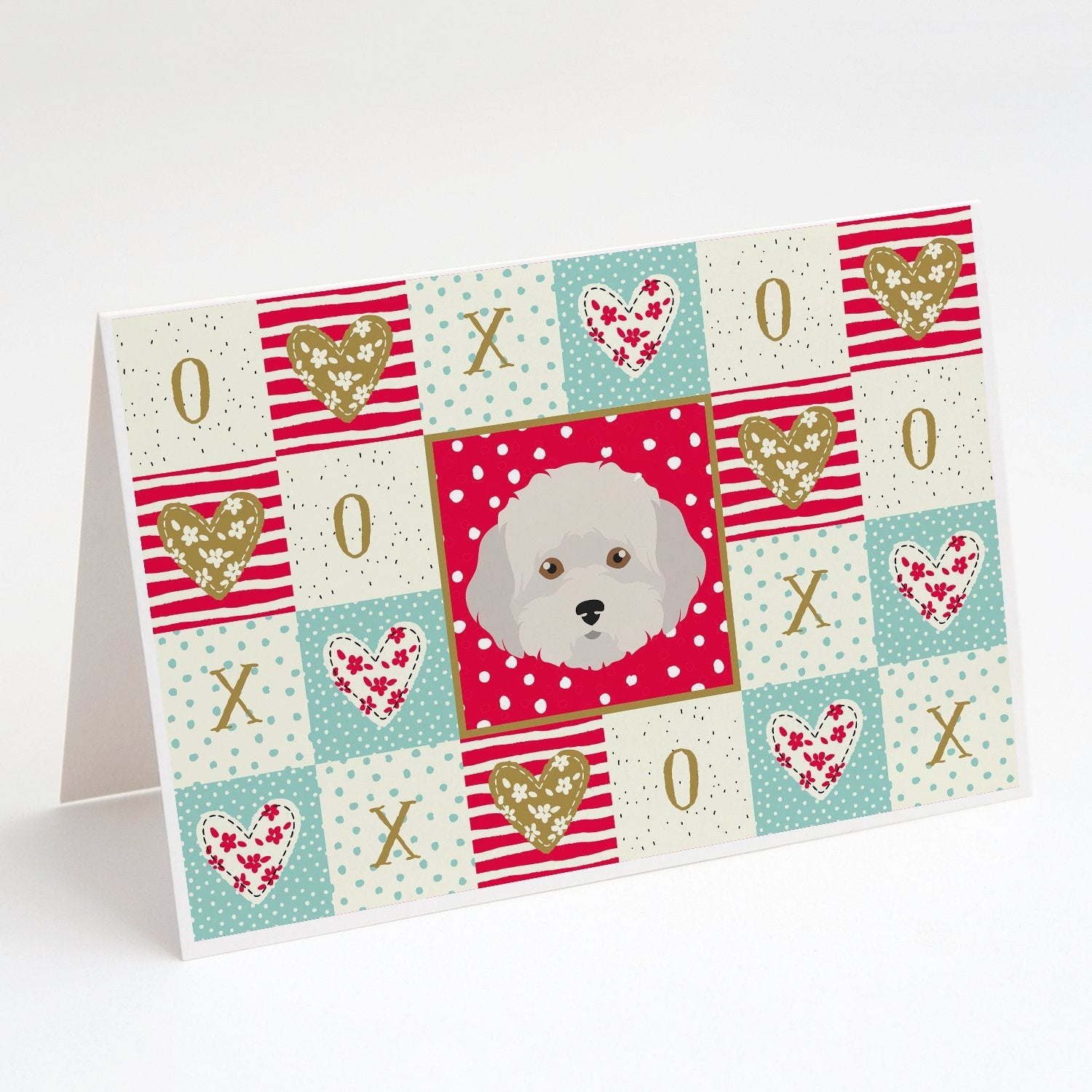 Cyprus Poodle Love Greeting Cards Pack of 8 Blank Cards with Envelopes Whimsical A7 Size 5x7